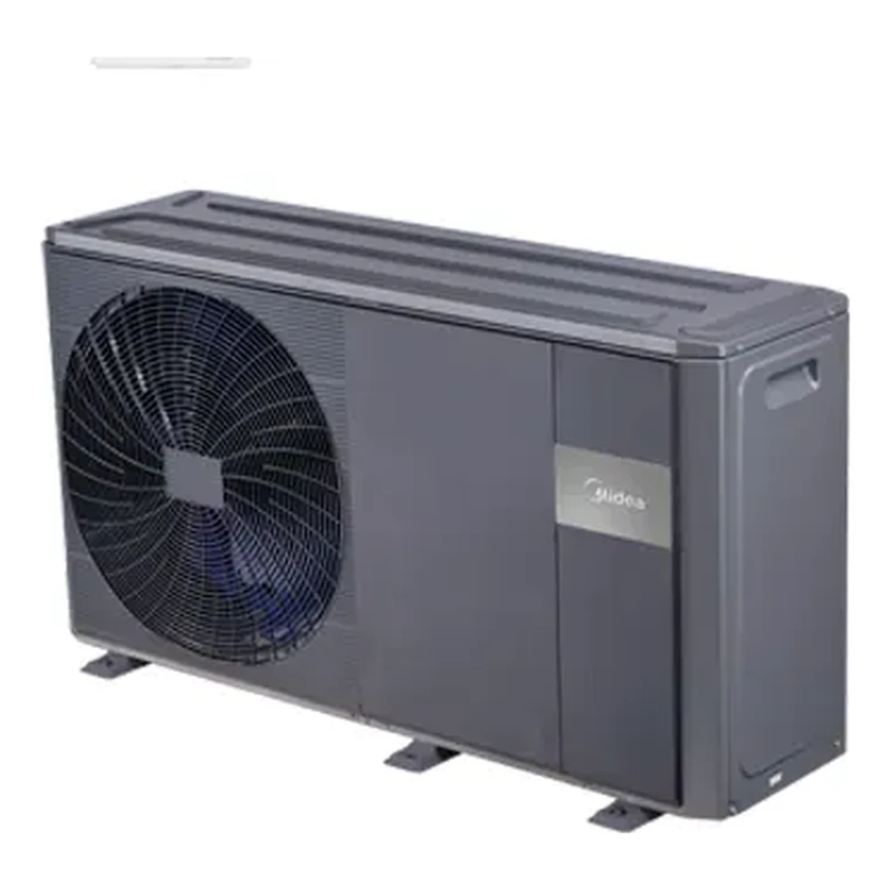 Toplotna pumpa Midea M-Thermal Arctic 8 kW monoblok R32 230V – MHC-V8W/D2N8-B2E30 – spoljna jedinica, bočni izgled