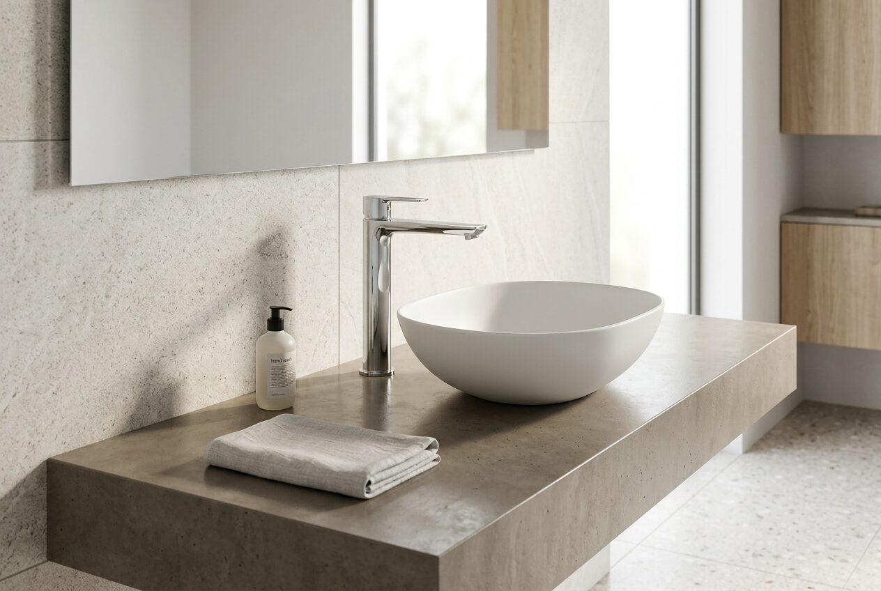 Baterija za lavabo STELA visoka (2122) MINOTTI — ilustrativni prikaz u prostoru