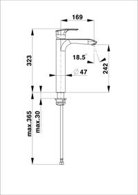 Elite baterija za umivaonik visoka 00089 HERZ