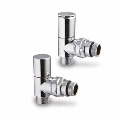 Radijatorski set (ventil + navijak) 1/2" Ugaoni HROMIRAN TE-SA