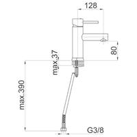 FRESH baterija za umivaonik 00039 HERZ