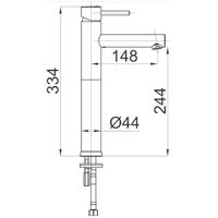 Fresh baterija za umivaonik visoka 00048 HERZ