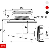 Sifon za tuš kadu 50mm (A47CR-50) ALCA