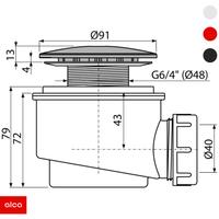 Sifon za tuš kadu 50mm (A47CR-50) ALCA