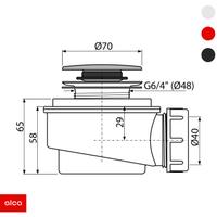 Sifon za tuš kadu 50 mm klik-klak (A476-50) ALCA