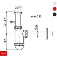 Sifon za umivaonik bez pilete (A430) ALCA