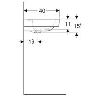 Lavabo 500x400mm MODO GEBERIT