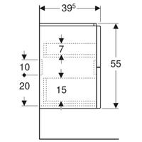 Ormarić za lavabo MODO 490×395 mm BELO SJAJ GEBERIT