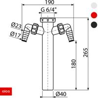 Adapter 6/4 sa 2 priključka (A44 M DN40) ALCA