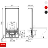 Bide ugradni - konstrukcija (A105/1120) ALCA