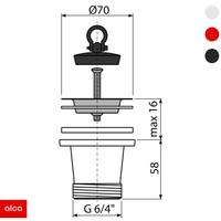 Pileta za sudoperu 6/4" DN70 (A34) ALCA