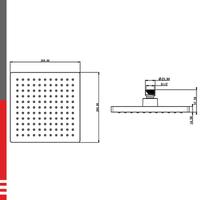 Tuš mlaznica ABS 200x200 12112 HERZ