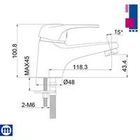 Aquabi baterija za lavabo ECO Metalac