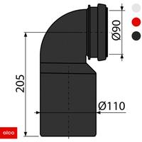 Priključak koleno za ugradni vodokotlić DN 90/110 (M906) ALCA