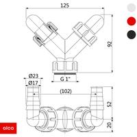 Priključak za veš mašinu DUPLI (P148) ALCA