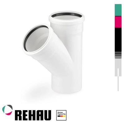 Račva niskošumna 45 ° RAUPIANO PLUS REHAU
