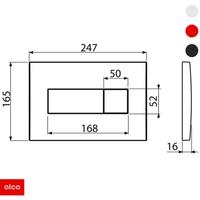 Taster za vodokotlić CRNA (M378 crna) ALCA