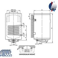 Bojler 100L kombinovani Talas X100K desni inox ELIT INOX