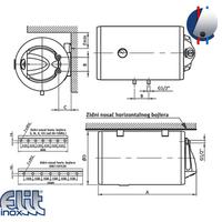 Bojler 60L Talas M60H desni inox ELIT INOX
