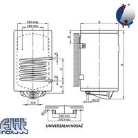 Bojler 80L kombinovani Talas X80K desni inox ELIT INOX