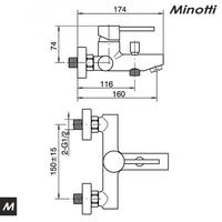 Baterija za kadu TUBO DARK ELEGANCE (6111B) MINOTTI