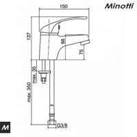 Baterija za lavabo STANDARD (6885) MINOTTI
