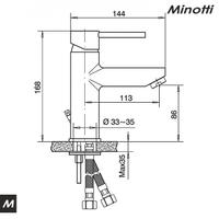 Baterija za lavabo TUBO (6112) MINOTTI