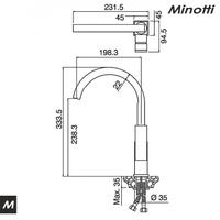 Baterija za sudoperu QUADRA labud (1118) MINOTTI