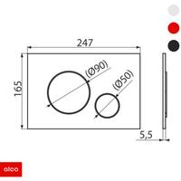 Taster za vodokotlić CRNA mat (M678) ALCA