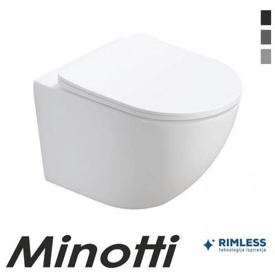 WC šolja konzolna PERLA compact rimless sa duroplast soft close daskom MINOTTI
