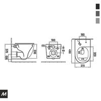 WC šolja konzolna PERLA compact rimless sa duroplast soft close daskom MINOTTI