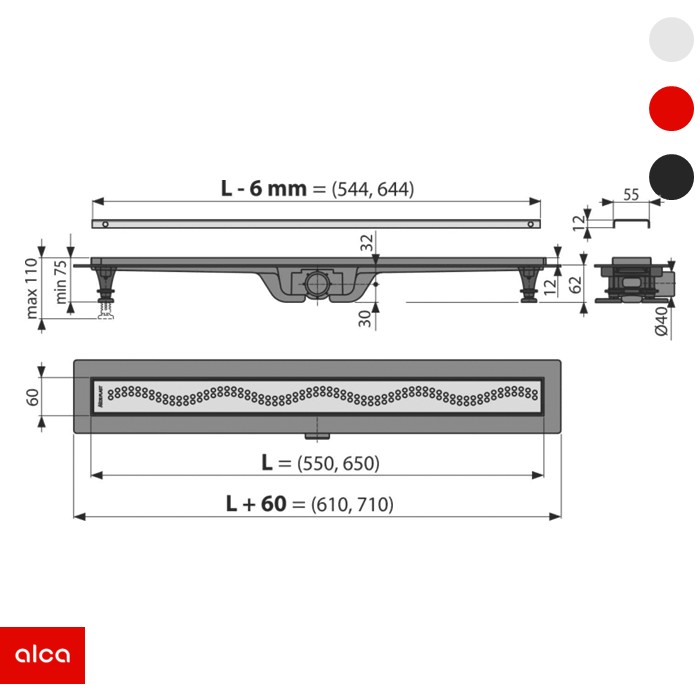 Tuš kanalica APZ8 ALCA PLAST - Image 2