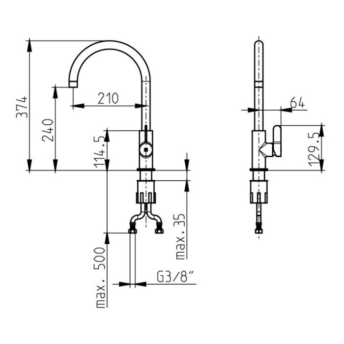 ELIT SLIM baterija 00126 hrom HERZ - Image 2