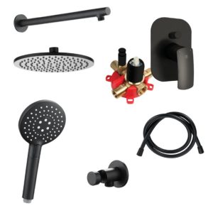 Elite duo ugradni set za kadu 00377B CRNA HERZ