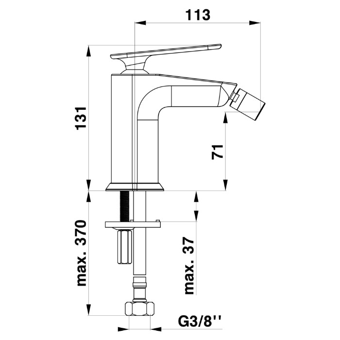 ZEN baterija za bide 00530B CRNA HERZ - Image 2