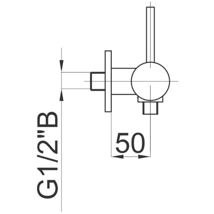 Baterija za tuš kadu fi40 fresh 00434 HERZ - Slika 2