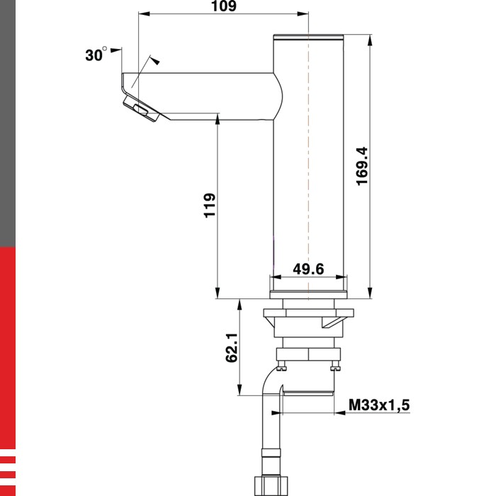 Elektronska armatura za umivaonik 220V 09117 HERZ - Image 2