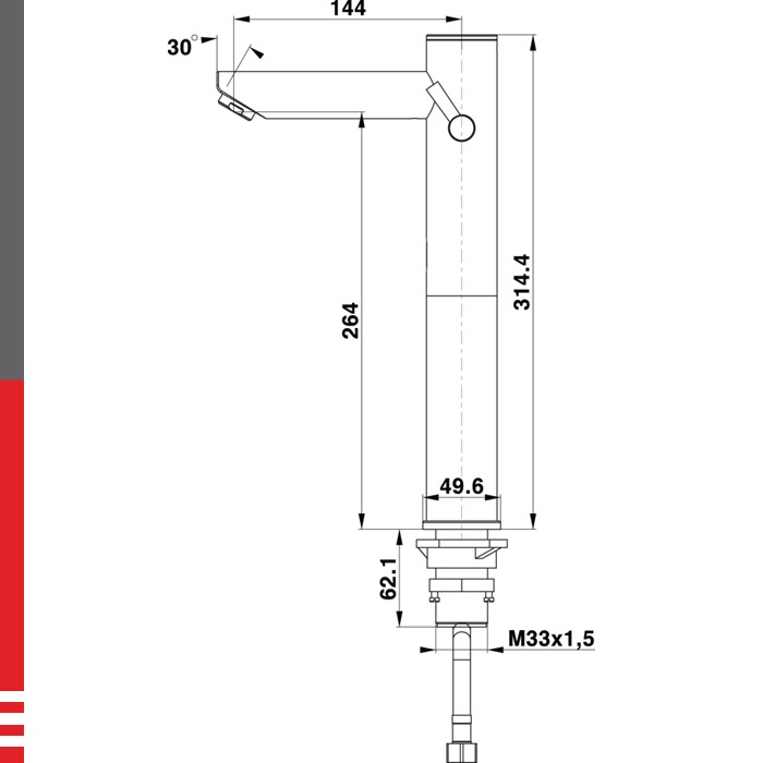 Fresh baterija senzorska za umivaonik 220V 09123 HERZ - Image 2