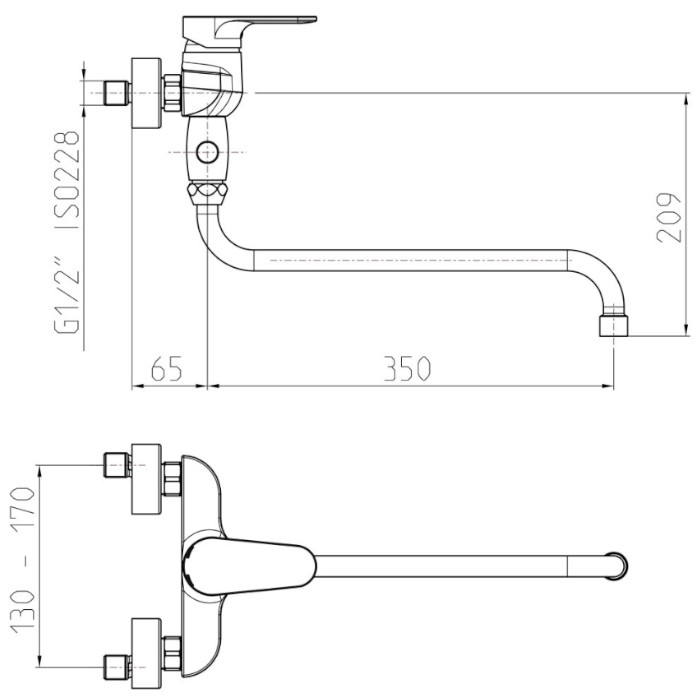 Infinity baterija za kadu-lavabo 00354 HERZ - Image 2