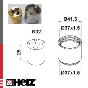 Produžetak za uzidnu armaturu 12703 HERZ
