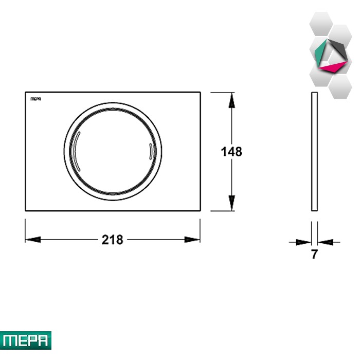 Taster za vodokotlić ZERO MEPA REHAU - Slika 6