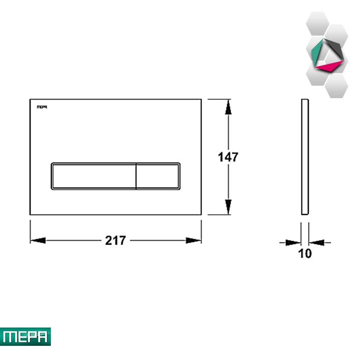 Ugradni vodokotlić set P31 sa ORBIT tasterom MEPA REHAU - Image 3