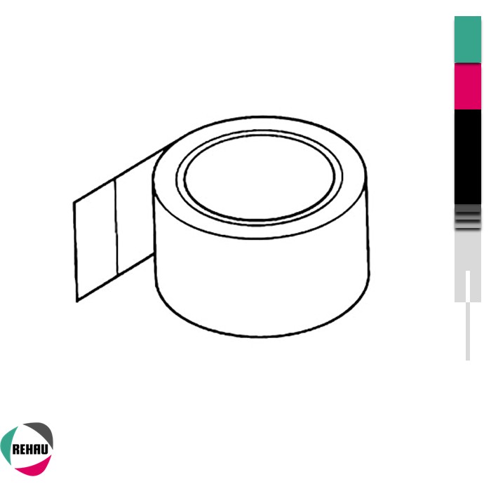 Zaštitna traka crna samolepljiva 50mmx33m 12296961001 RAUTITAN REHAU - Image 2