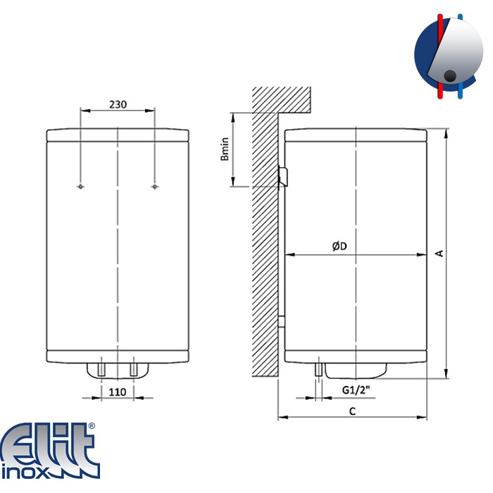 Bojler 80L emajlirani Talas E8044 ELIT INOX - Image 2