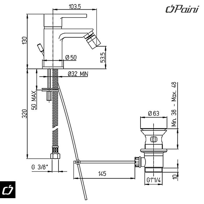 Baterija za bide ARENA (92CR306) PAINI - Slika 2