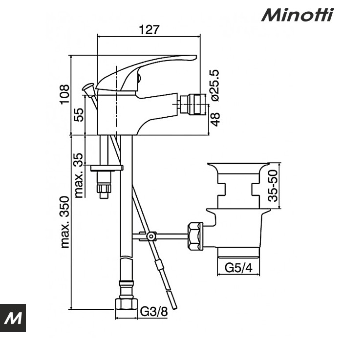 Baterija za bide EKONOMIK (3116) MINOTTI - Слика 2