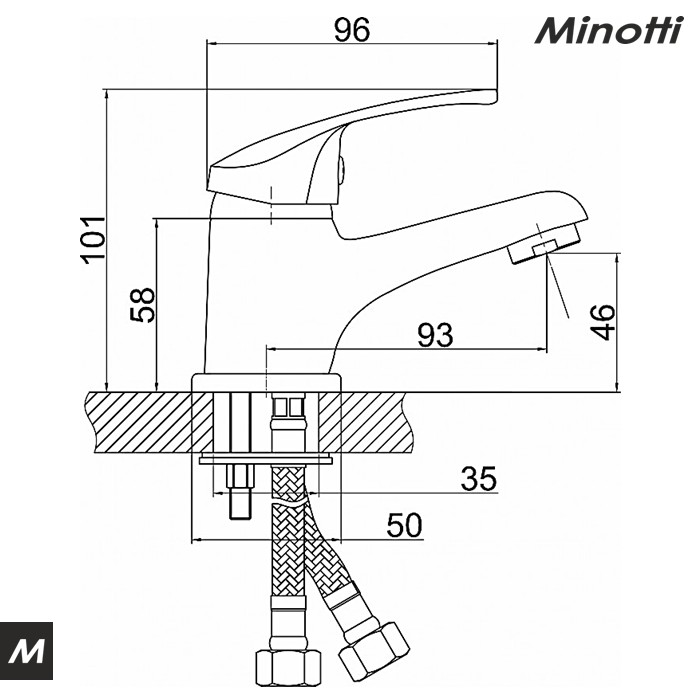 Baterija za lavabo PICOLO (4412) MINOTTI - Slika 2