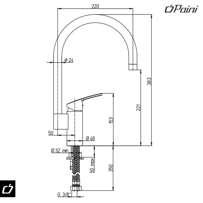 Baterija za sudoperu MIURA (MRCR570DBW490) PAINI - Slika 2